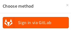 Sign in via GitLab